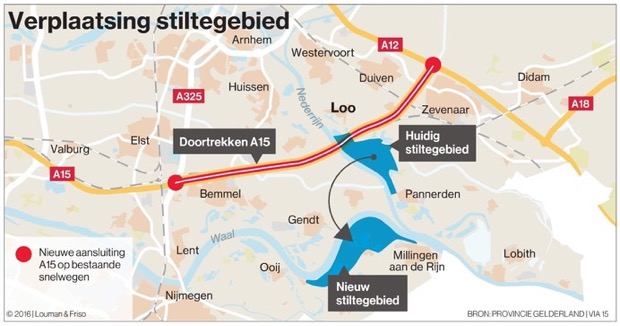 Afbeelding van situstie stiltegebied vlakbij Pannerden