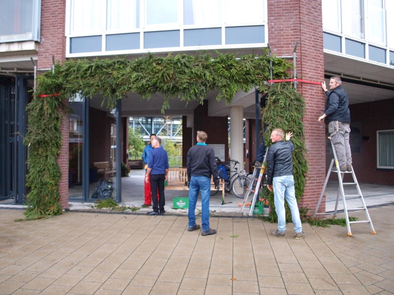 bogenbouw activiteiten in Pannerden voor de kermis